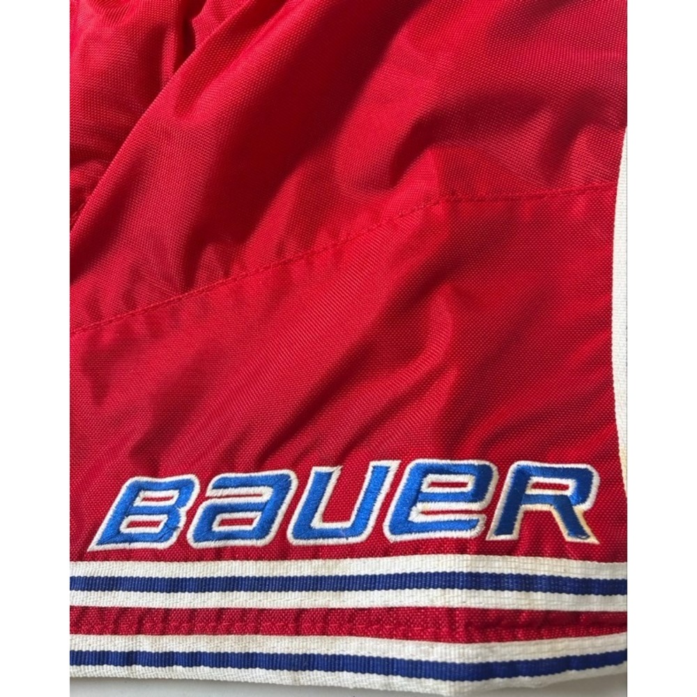 Bauer Red Ice Hockey Pants MF Logo Lace Up Padded Mens Small - Picture 3 of 9